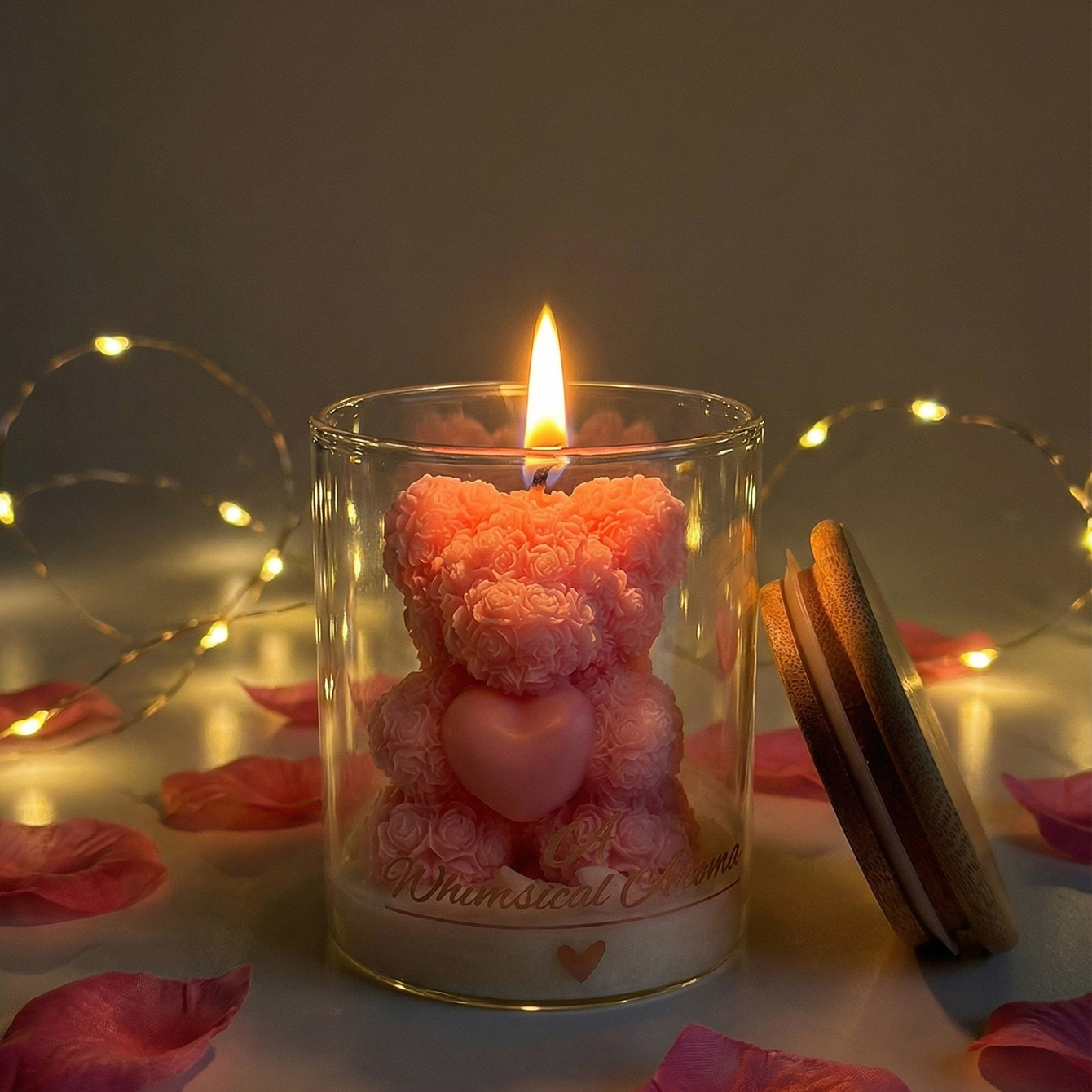 Rose Bear Candle Soy Wax Glass - Candle Supplies Glass Jars incelemesi ve fiyatı