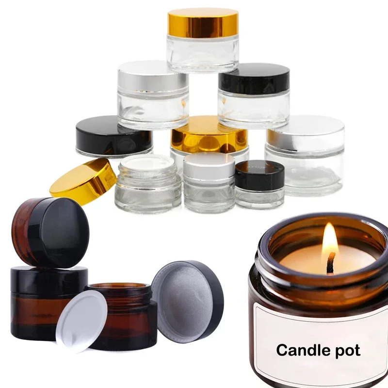 5Pcs 5g-100g Mini Amber Round  - Candle Supplies Glass Jars incelemesi ve fiyatı