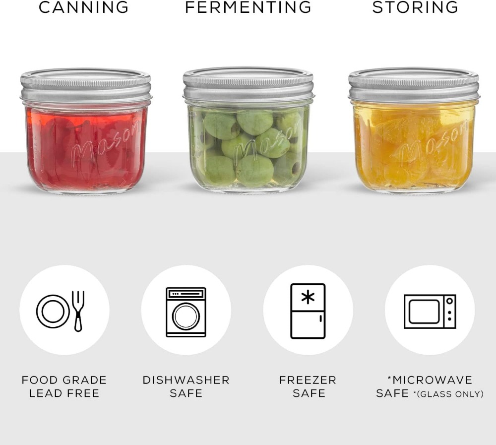8 Oz Mason Jars with Lids, Lab - Mason Jar 8Oz incelemesi ve fiyatı
