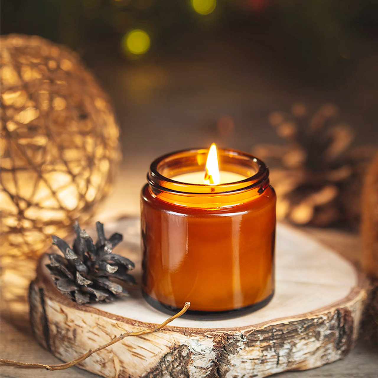 Glass Candle Jars, 4oz Amber R - Candle Supplies Glass Jars incelemesi ve fiyatı
