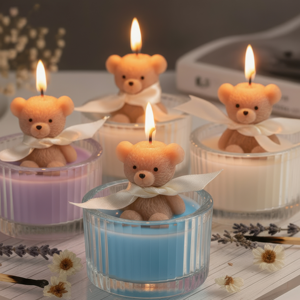 Scented Luxury Teddy Bear Soy  - Candle Supplies Glass Jars incelemesi ve fiyatı