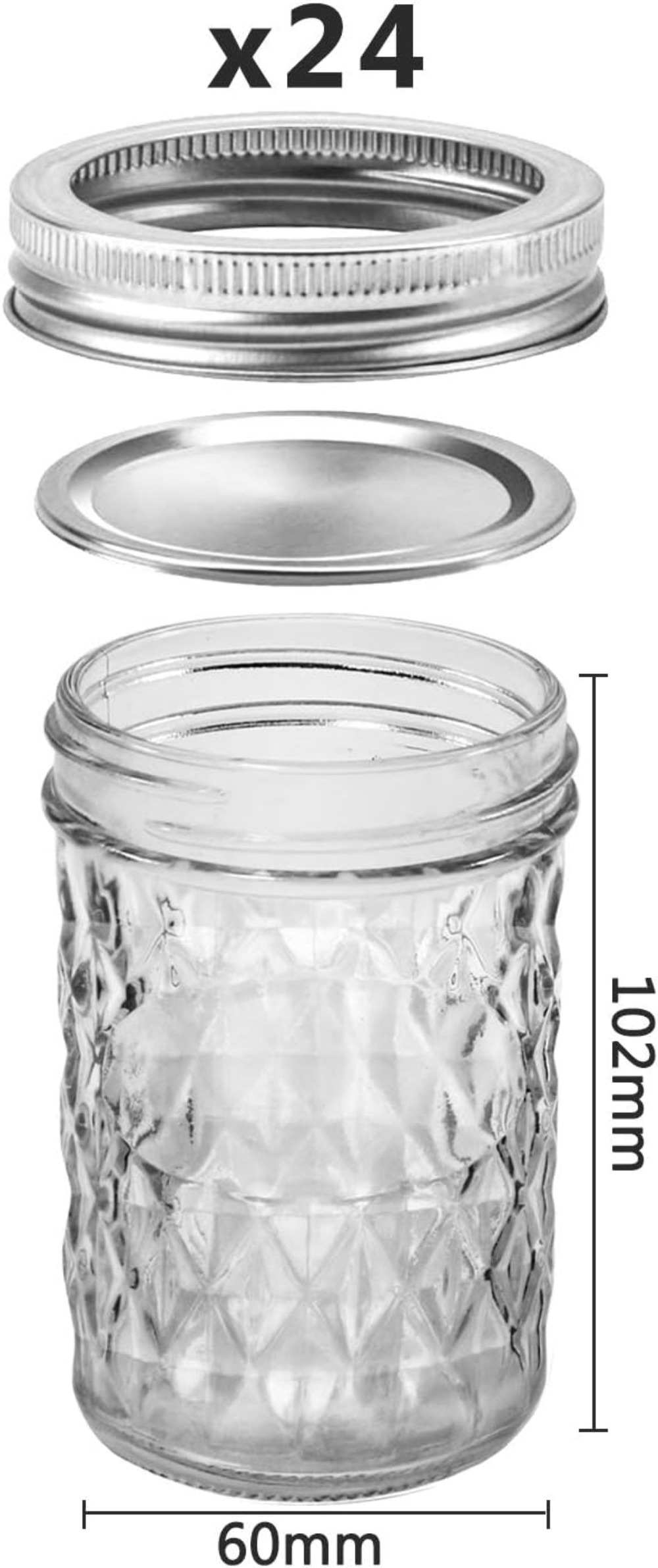 8 oz Mason Jars 24 Pack, Half  - Mason Jar 8Oz incelemesi ve fiyatı