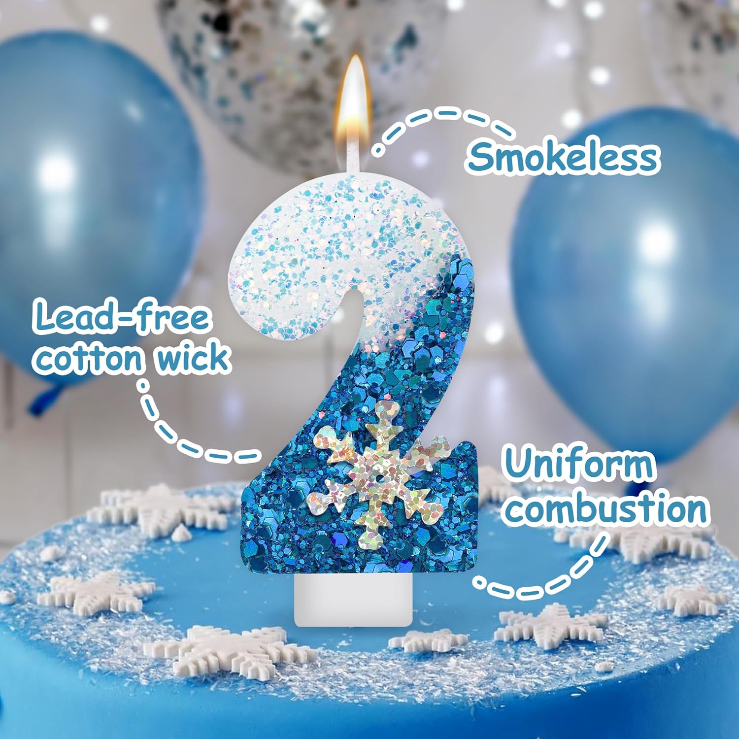Frozen Birthday Candle Snow Qu - Candle. Queen incelemesi ve fiyatı