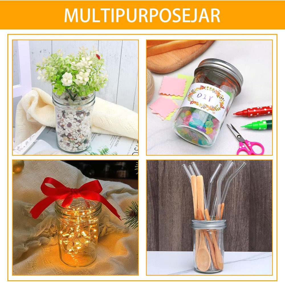 30 Pack 8 oz Mason Jars with L - Mason Jar 8Oz incelemesi ve fiyatı