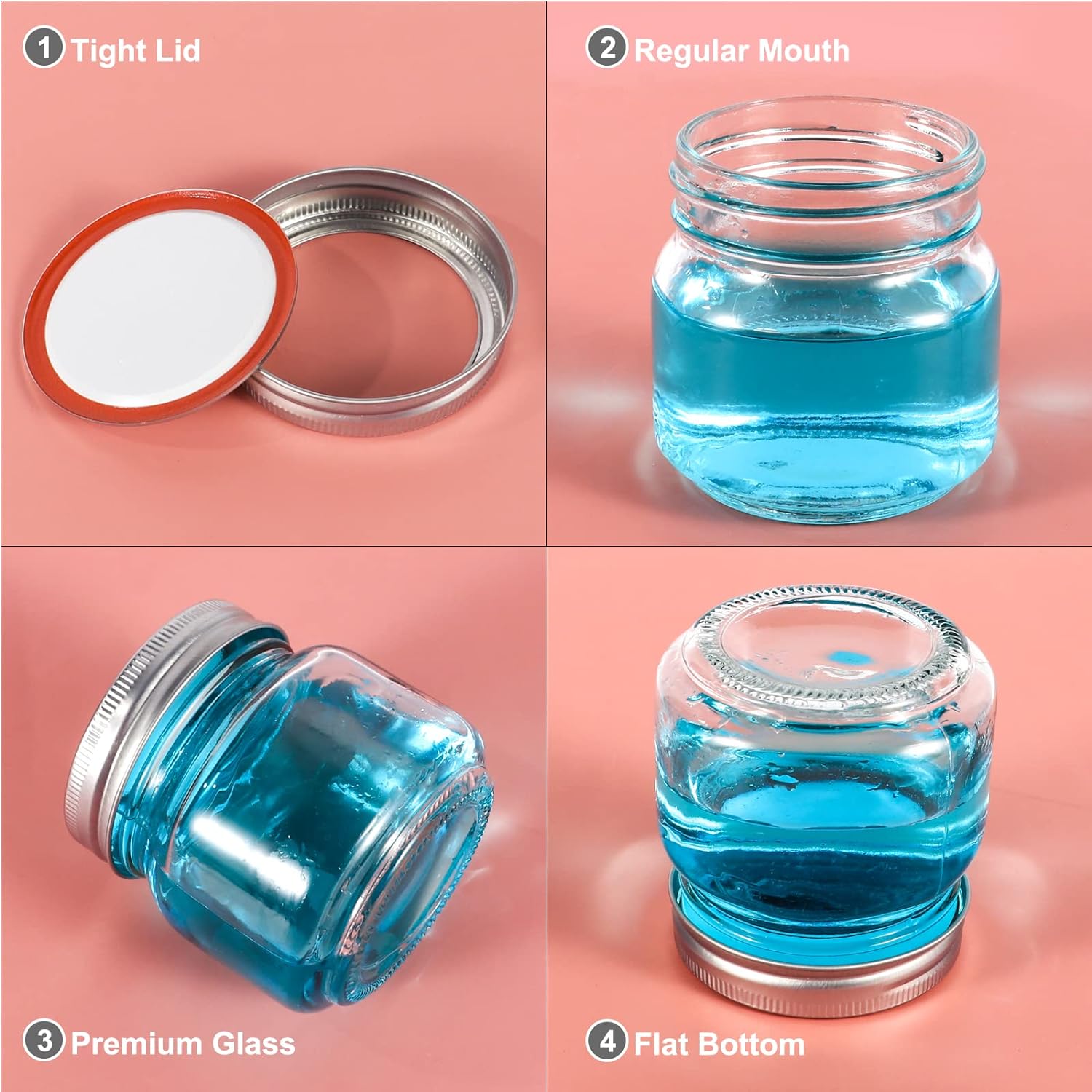 Mason Jars 8oz Regular Mouth G - Mason Jar 8Oz incelemesi ve fiyatı