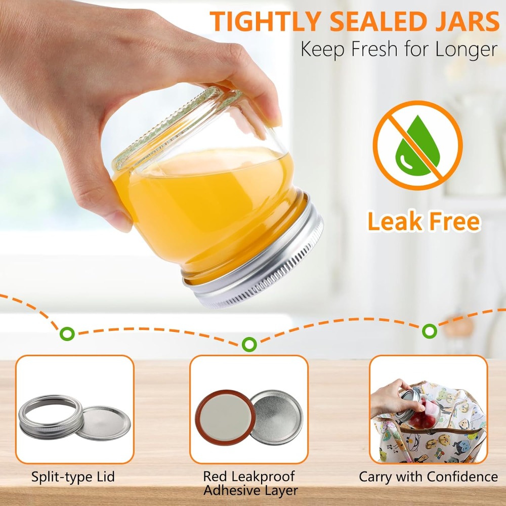 30 Pack 8 oz Mason Jars with L - Mason Jar 8Oz incelemesi ve fiyatı