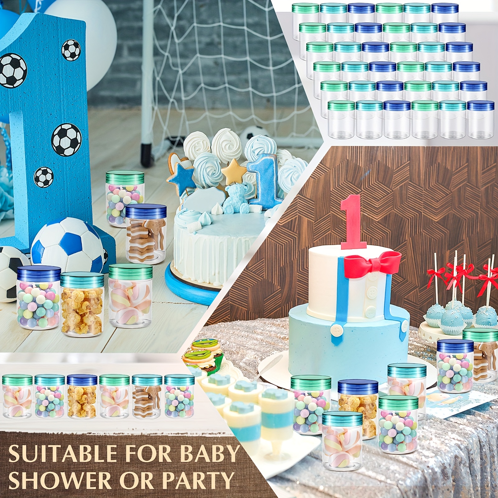 60pcs 8 Oz Plastic Jars With L - Mason Jar 8Oz incelemesi ve fiyatı