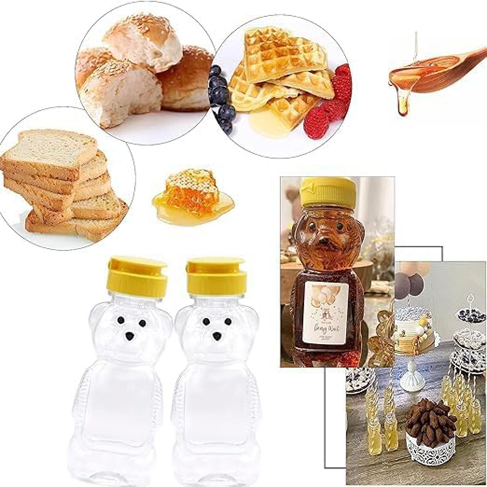 2PCS Plastic Bear Honey Bottle - Mason Jar 8Oz incelemesi ve fiyatı