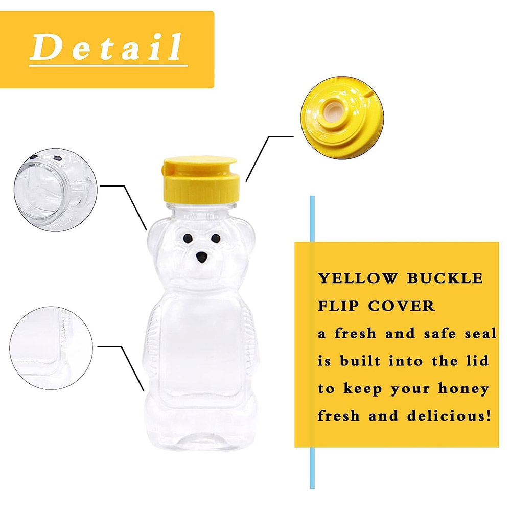 2PCS Plastic Bear Honey Bottle - Mason Jar 8Oz incelemesi ve fiyatı