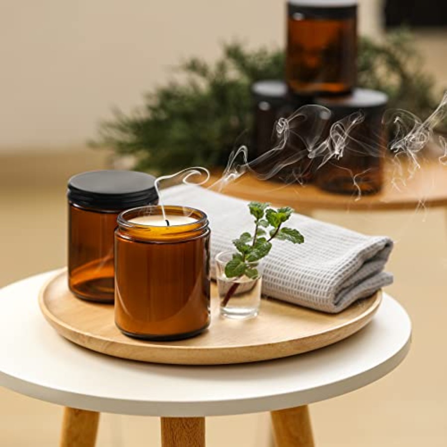 Pack 8 OZ Thick Amber Candle J - Mason Jar 8Oz incelemesi ve fiyatı