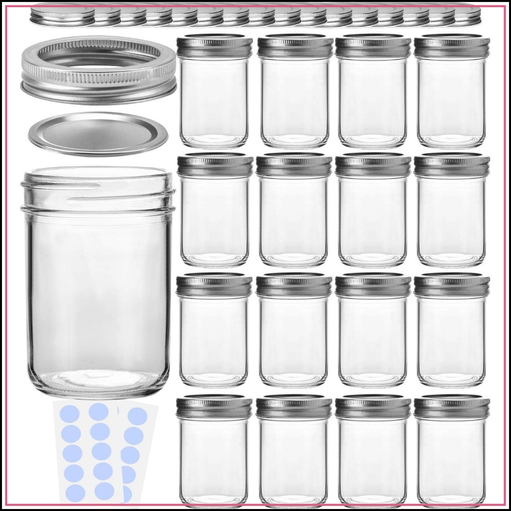 8 oz Mason Jars with Lids, 16  - Mason Jar 8Oz incelemesi ve fiyatı
