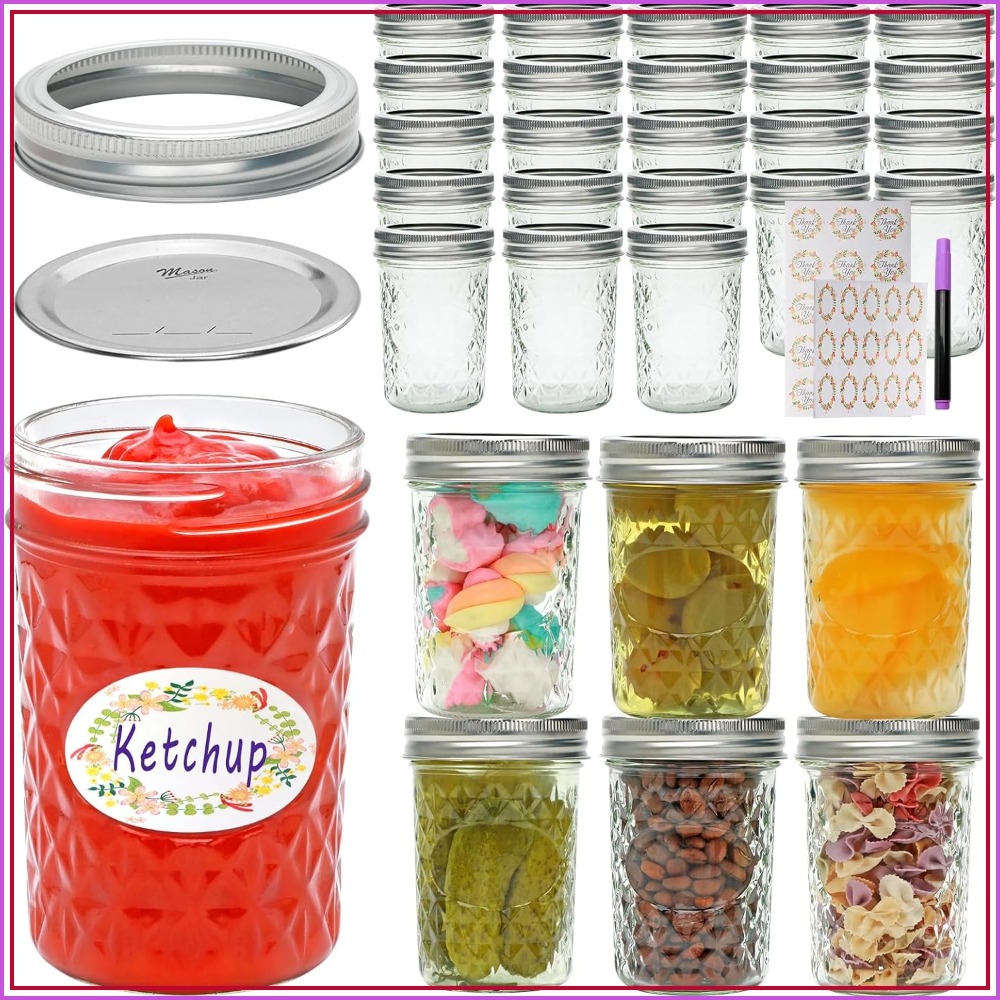 30 Pack 8 oz Mason Jars with A - Mason Jar 8Oz incelemesi ve fiyatı