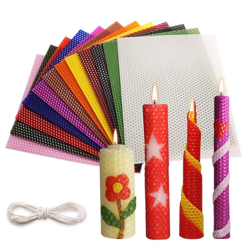 12pcs 15x20cm Macaron Color Be - Beeswax Sheet Roll incelemesi ve fiyatı