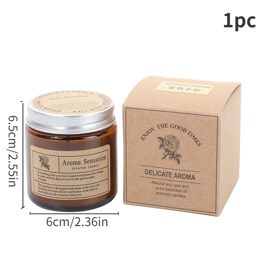 1pc Brown Glass Cup Aromathera - Candle Supplies Glass Jars incelemesi ve fiyatı