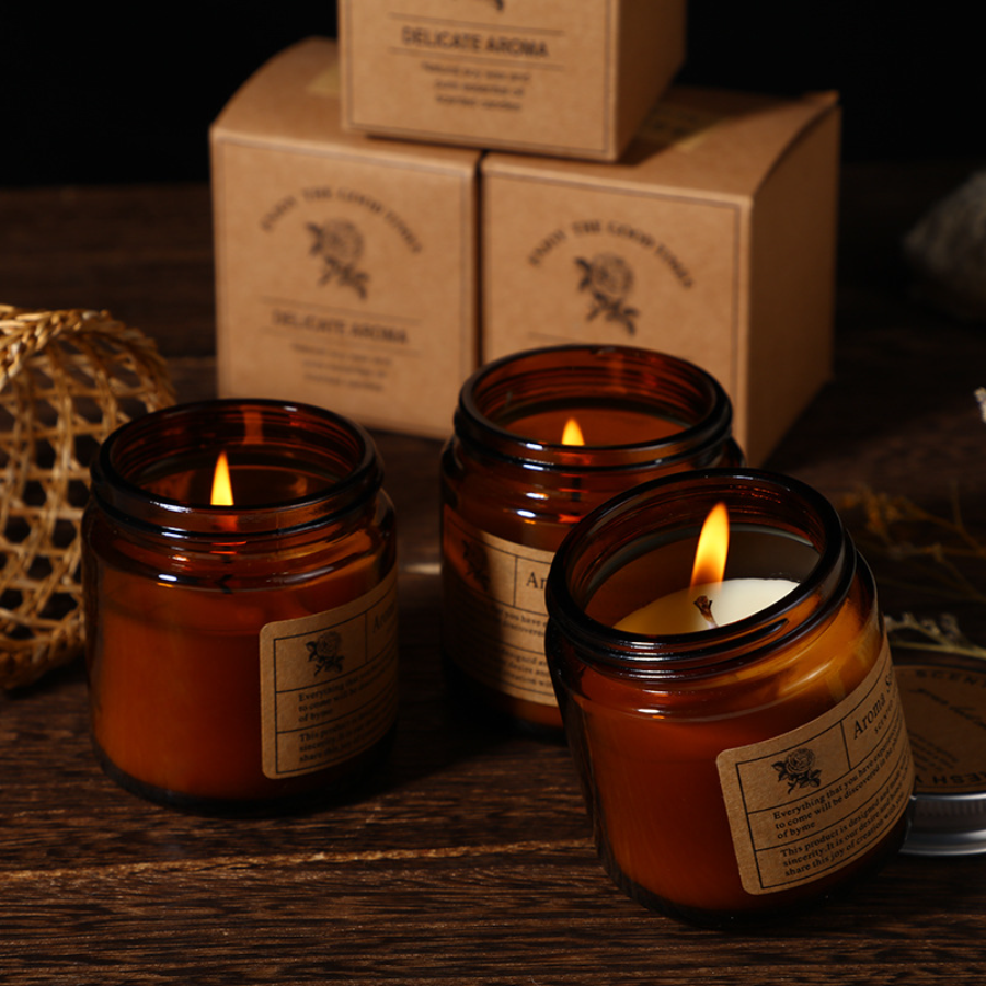 1pc Brown Glass Cup Aromathera - Candle Supplies Glass Jars incelemesi ve fiyatı