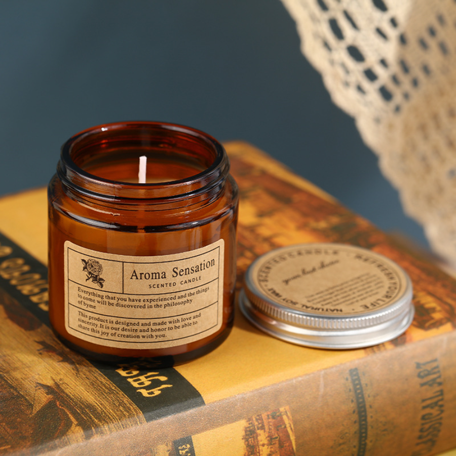 1pc Brown Glass Cup Aromathera - Candle Supplies Glass Jars incelemesi ve fiyatı
