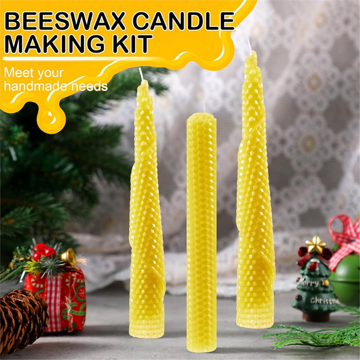 N94R 24 Pcs Beeswax Candle Mak - Beeswax Sheet Roll incelemesi ve fiyatı
