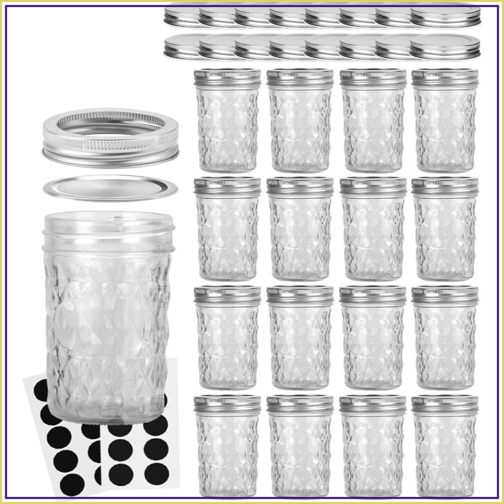 16-Pack 8oz Mason Jars with Re - Mason Jar 8Oz incelemesi ve fiyatı