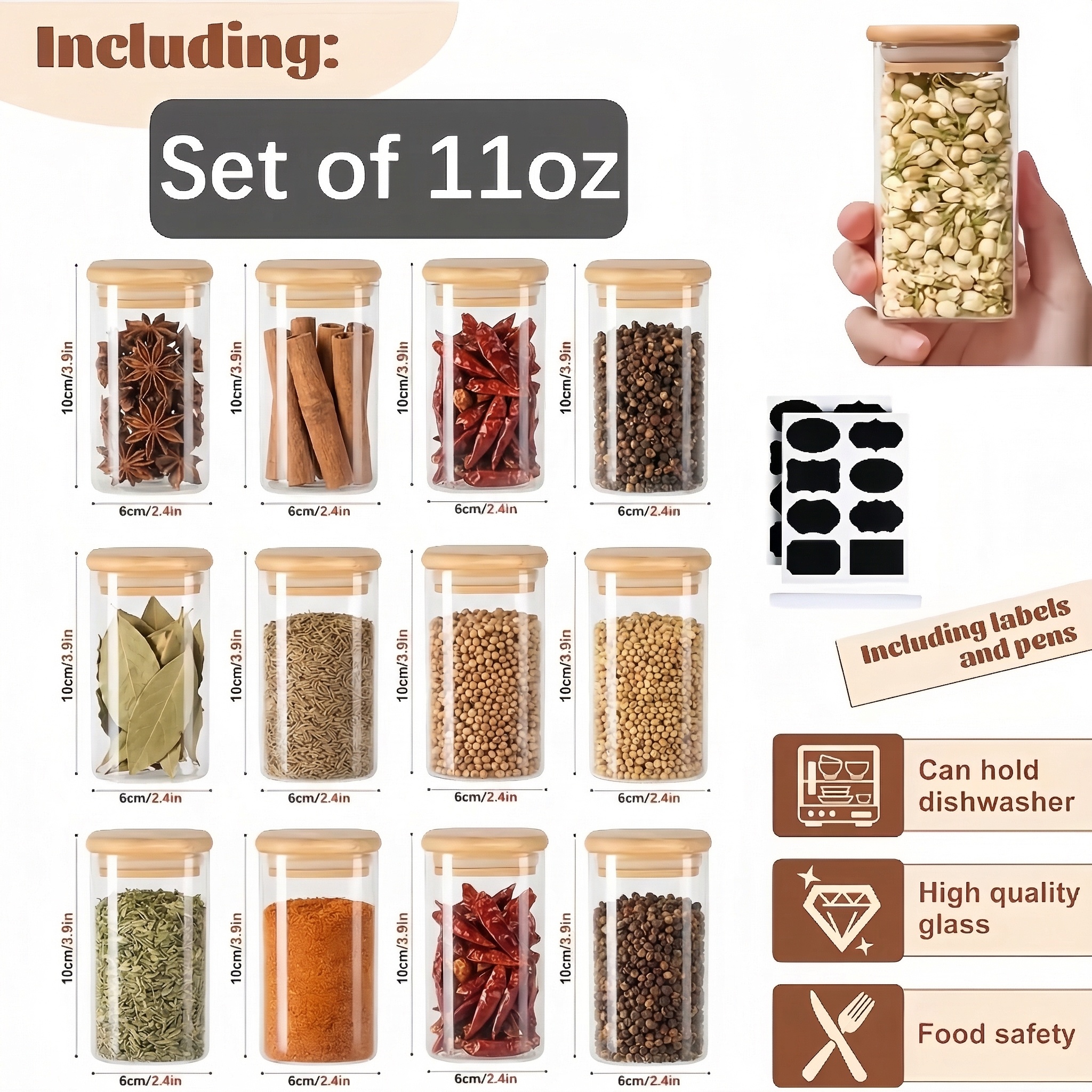 12-piece set of 8oz small squa - Mason Jar 8Oz incelemesi ve fiyatı