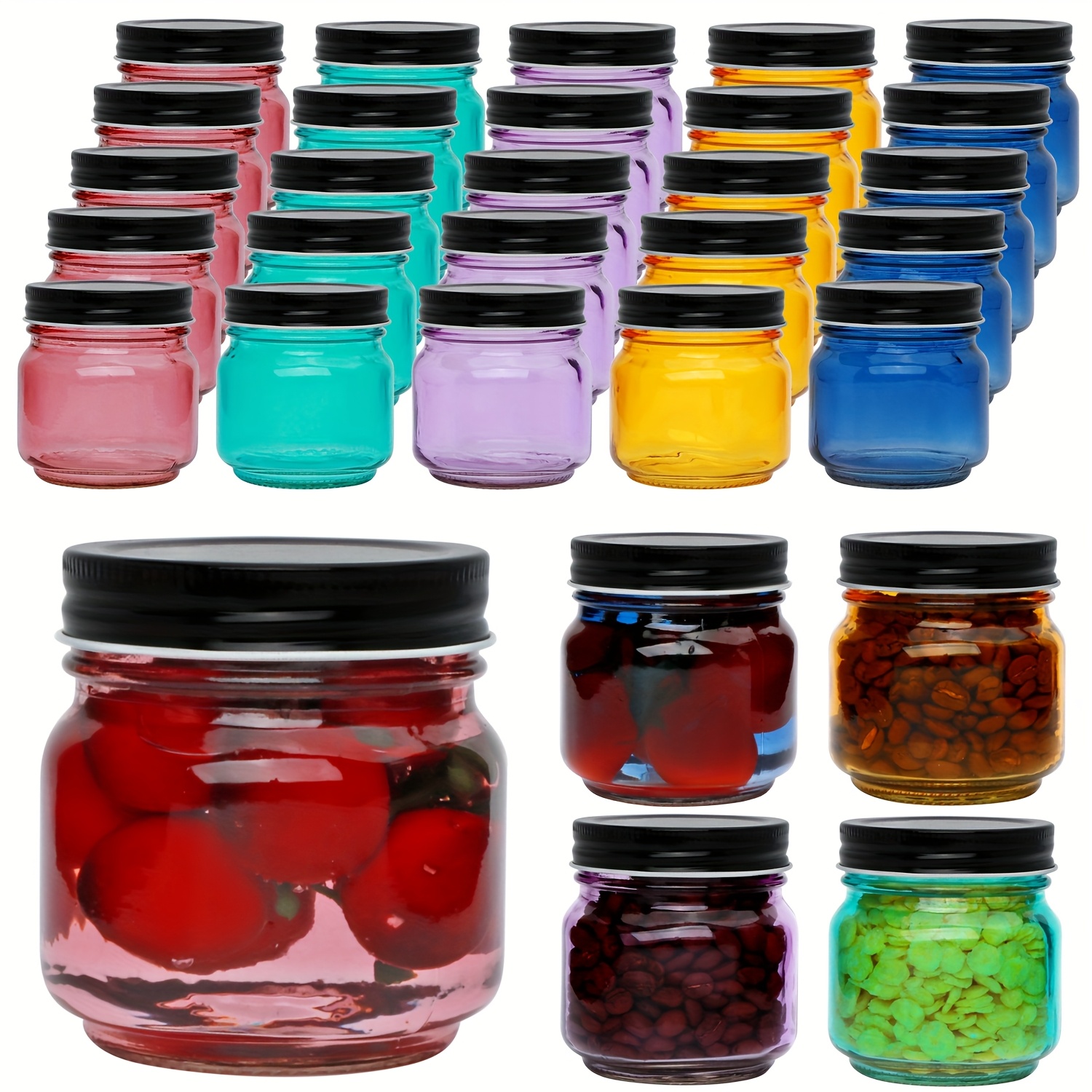 30-Piece Set of 8 oz Mini Colo - Mason Jar 8Oz incelemesi ve fiyatı