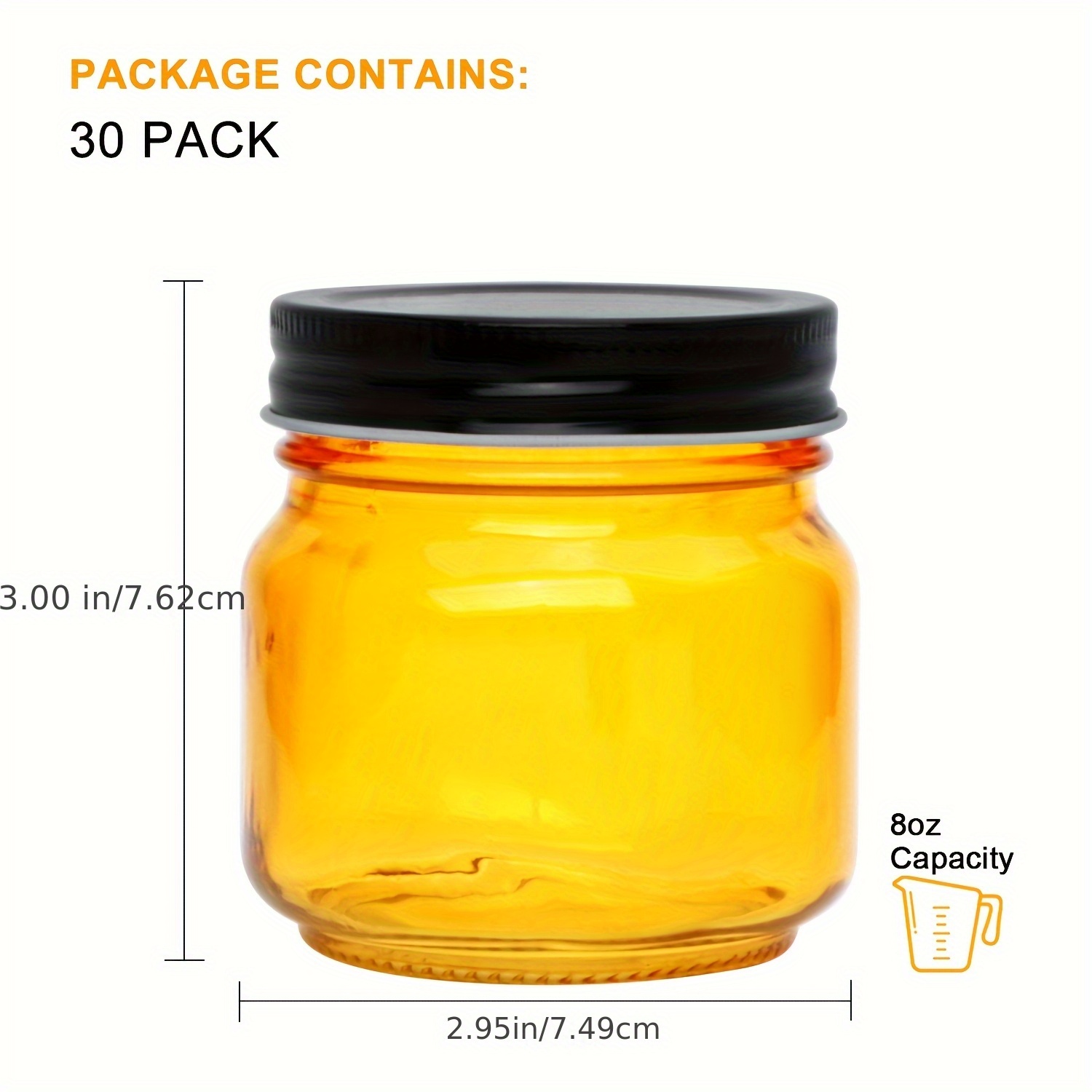 30-Piece Set of 8 oz Mini Colo - Mason Jar 8Oz incelemesi ve fiyatı